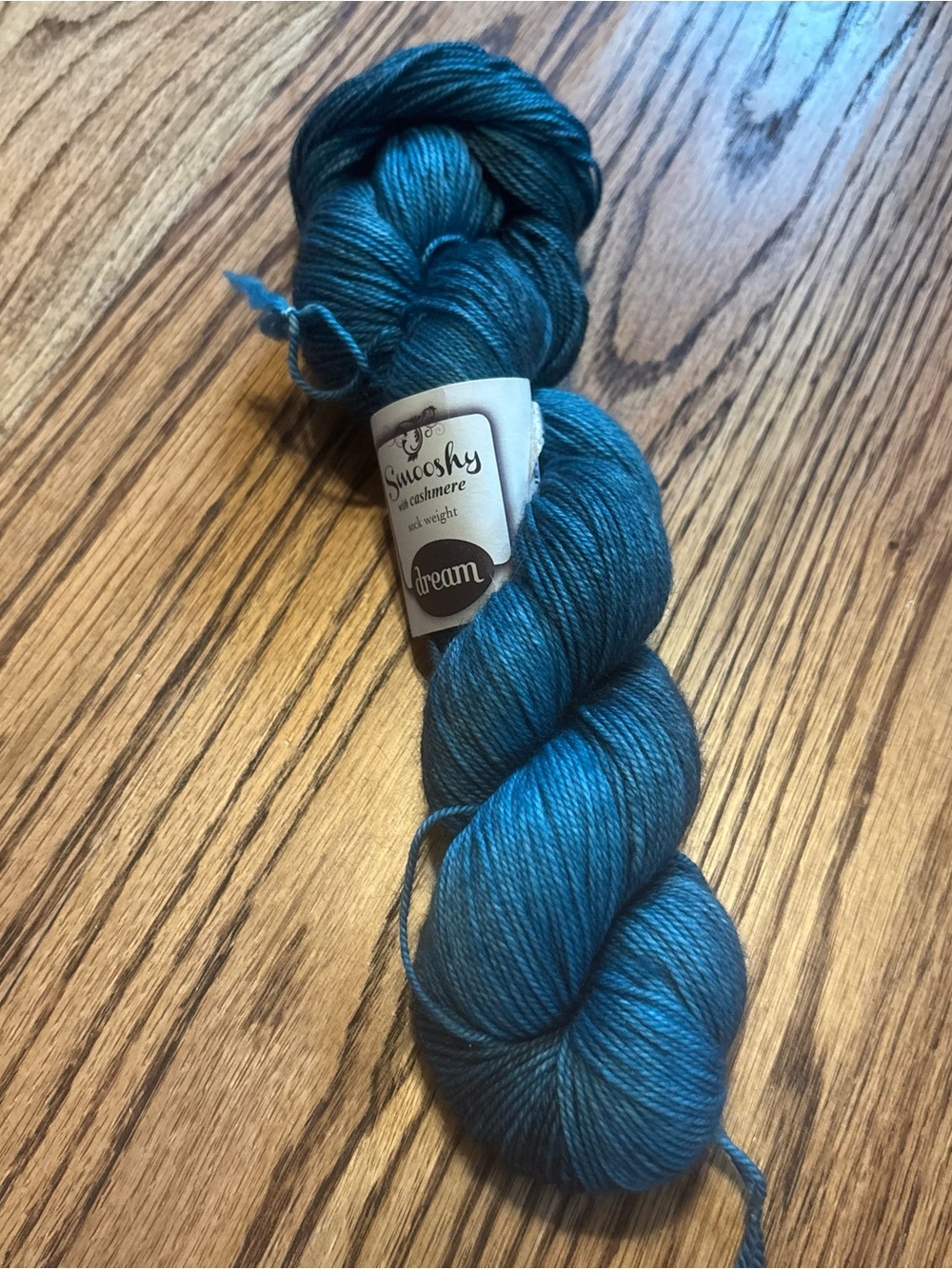 Dream in Color Smooshy Cashmere Yarn Teal Aqua Jet NWT Fingering Tonal Knitting